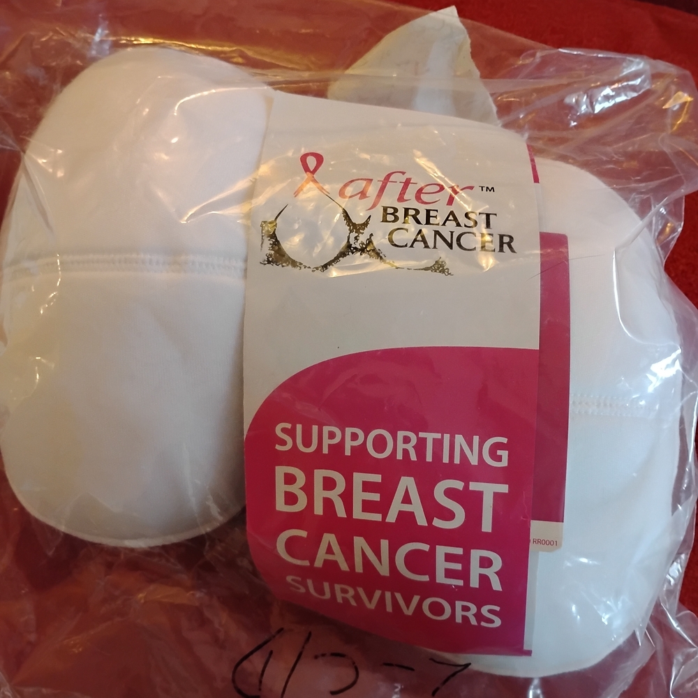 White After Breast Cancer Breast Mound Inserts, Post Mastectomy Sz L